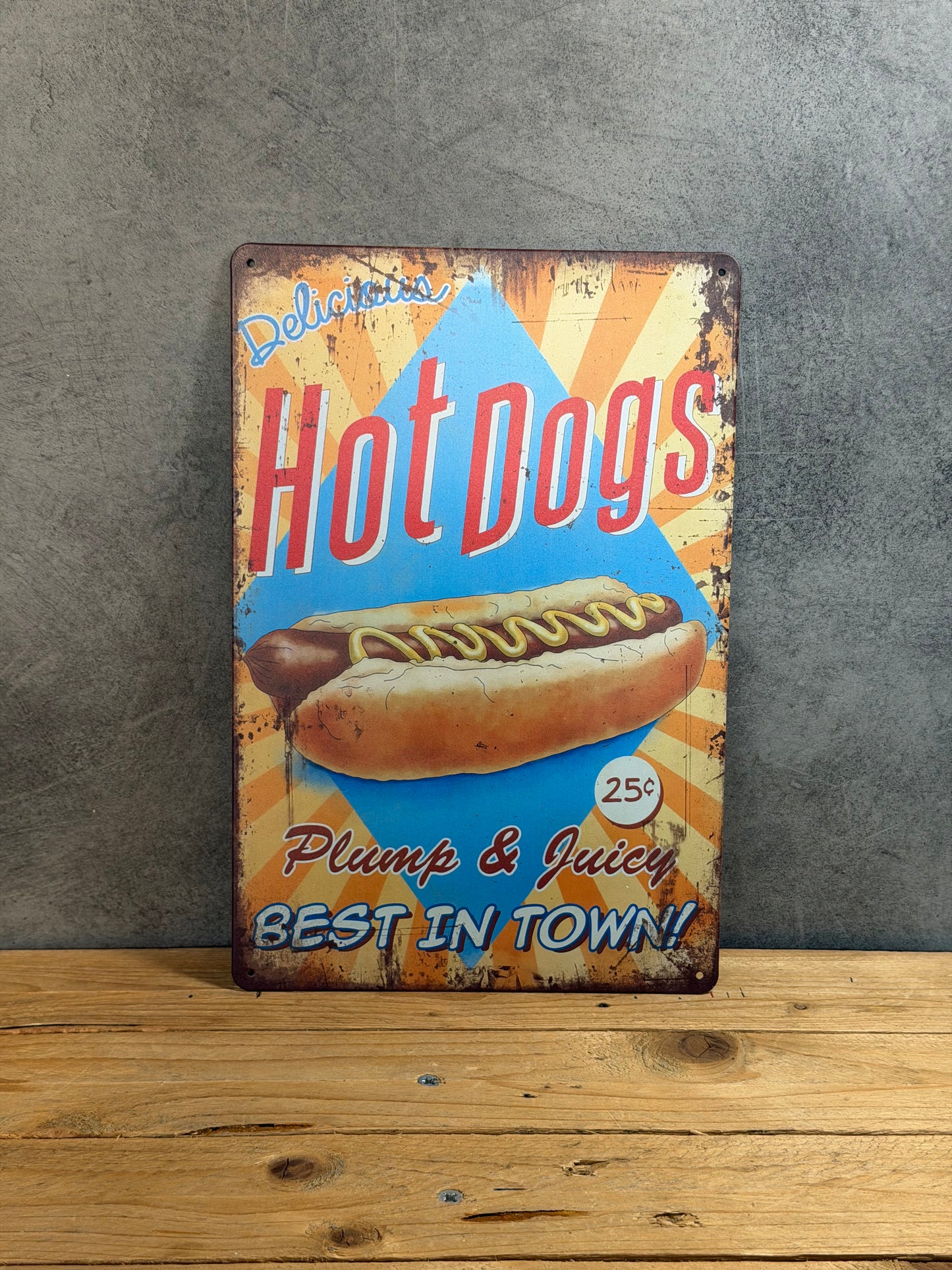 Plaque métal Hot Dogs 780