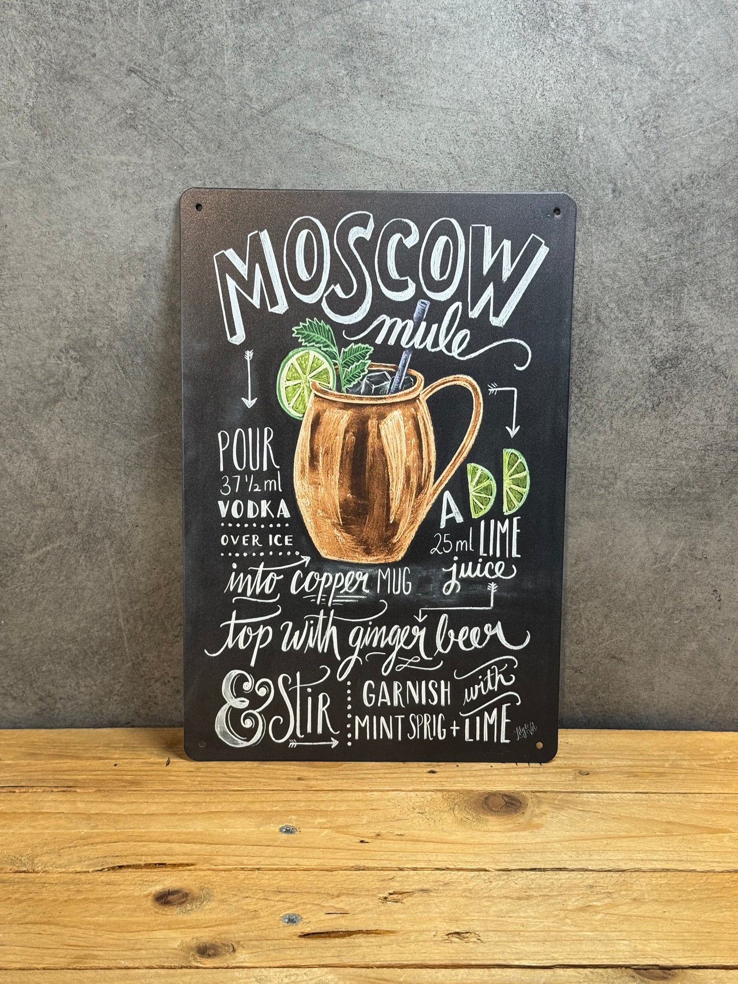 Plaque métal Cocktail Moscow 794