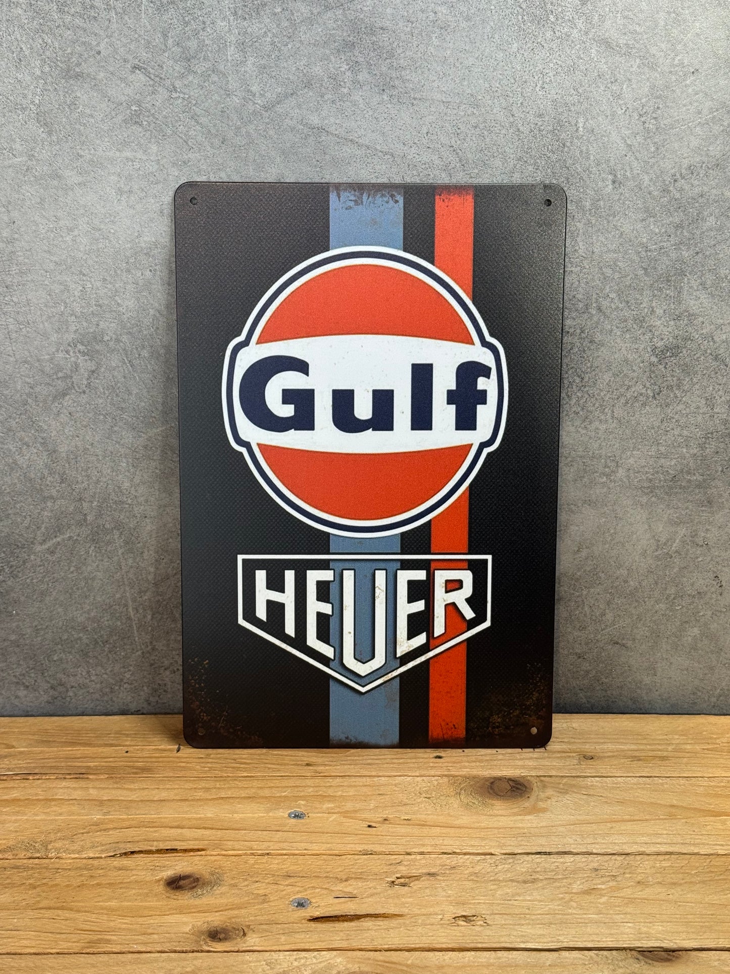Plaque métal Gulf Heuer 812