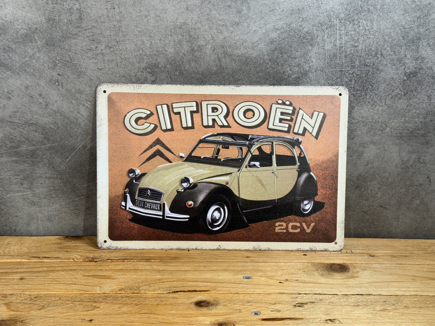 Plaque métal Citroën 2cv 375