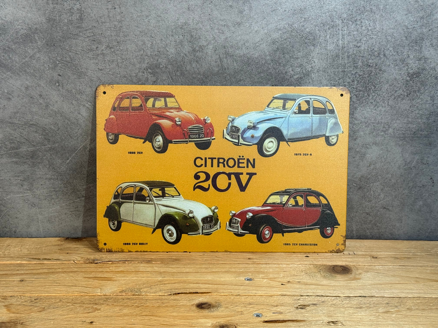 Plaque métal Citroën 2cv 076