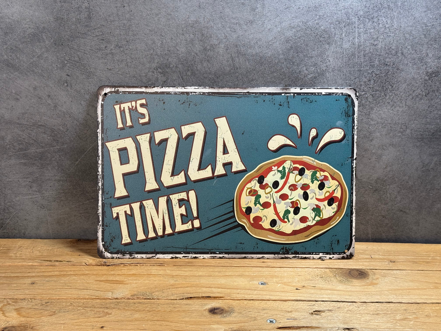 Plaque métal Pizza 630