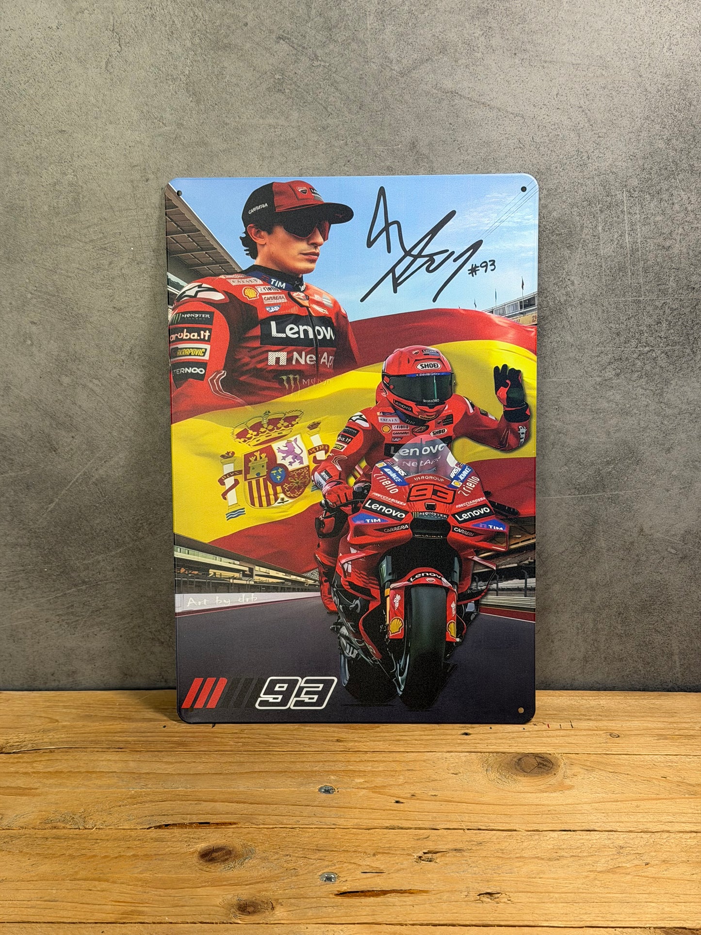 Plaque métal Moto GP Marc Marquez 0082