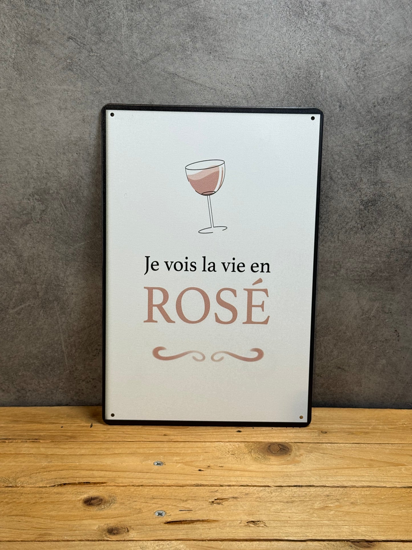 Plaque métal Citation Rose 952