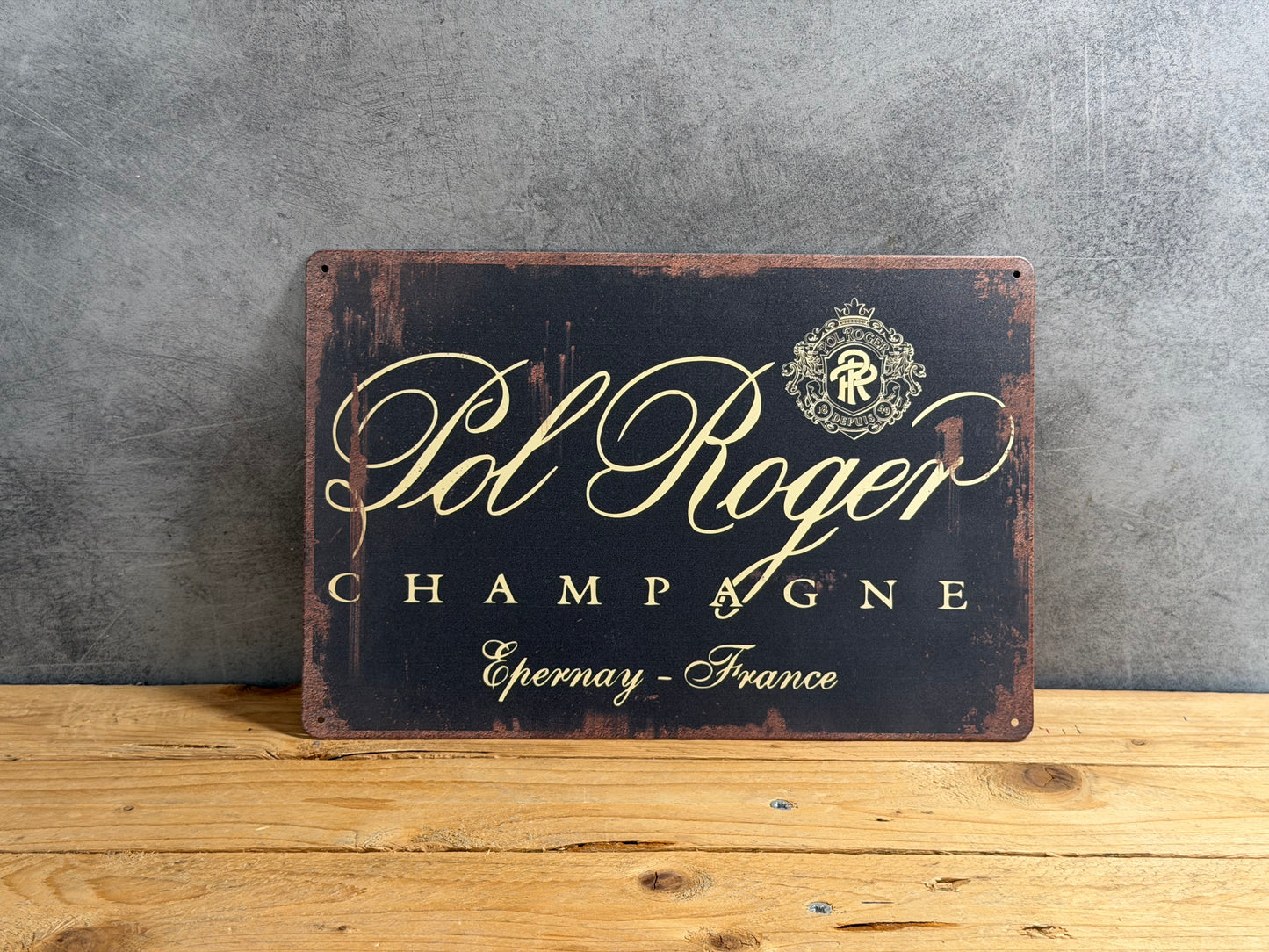 Plaque métal Pol Roger 222