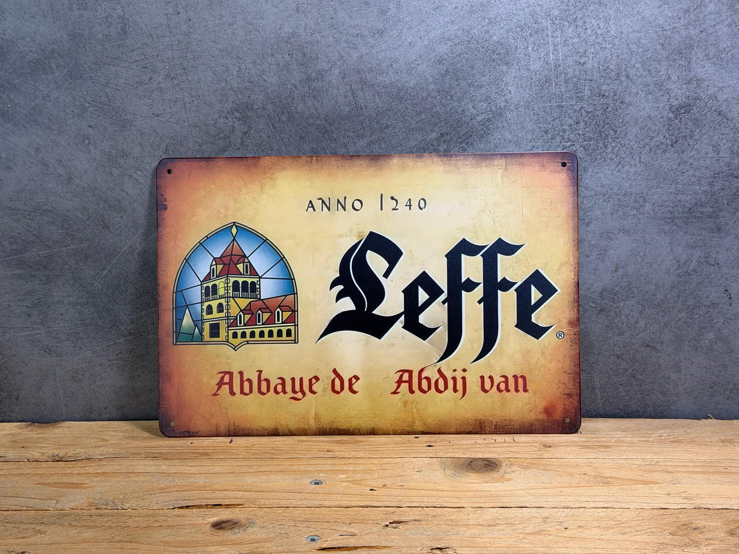 Plaque métal Leffe 108