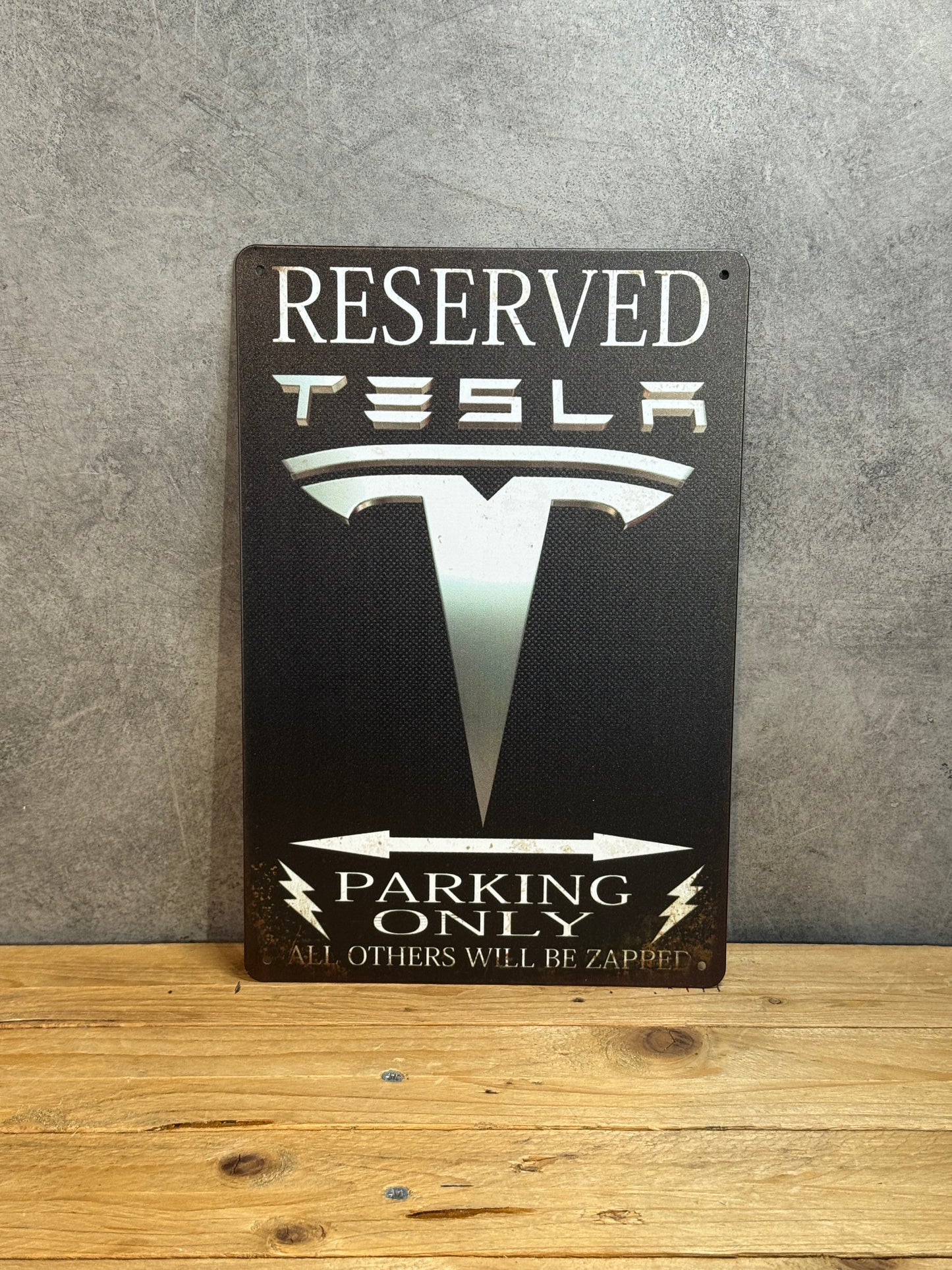 Plaque métal Tesla 163