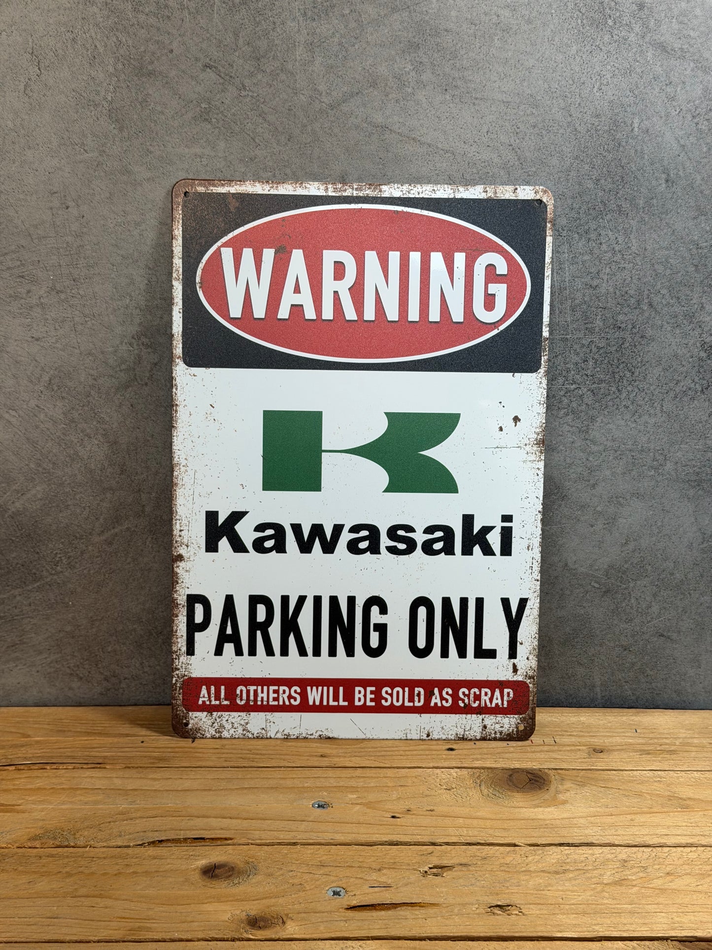 Plaque métal Kawasaki 9616