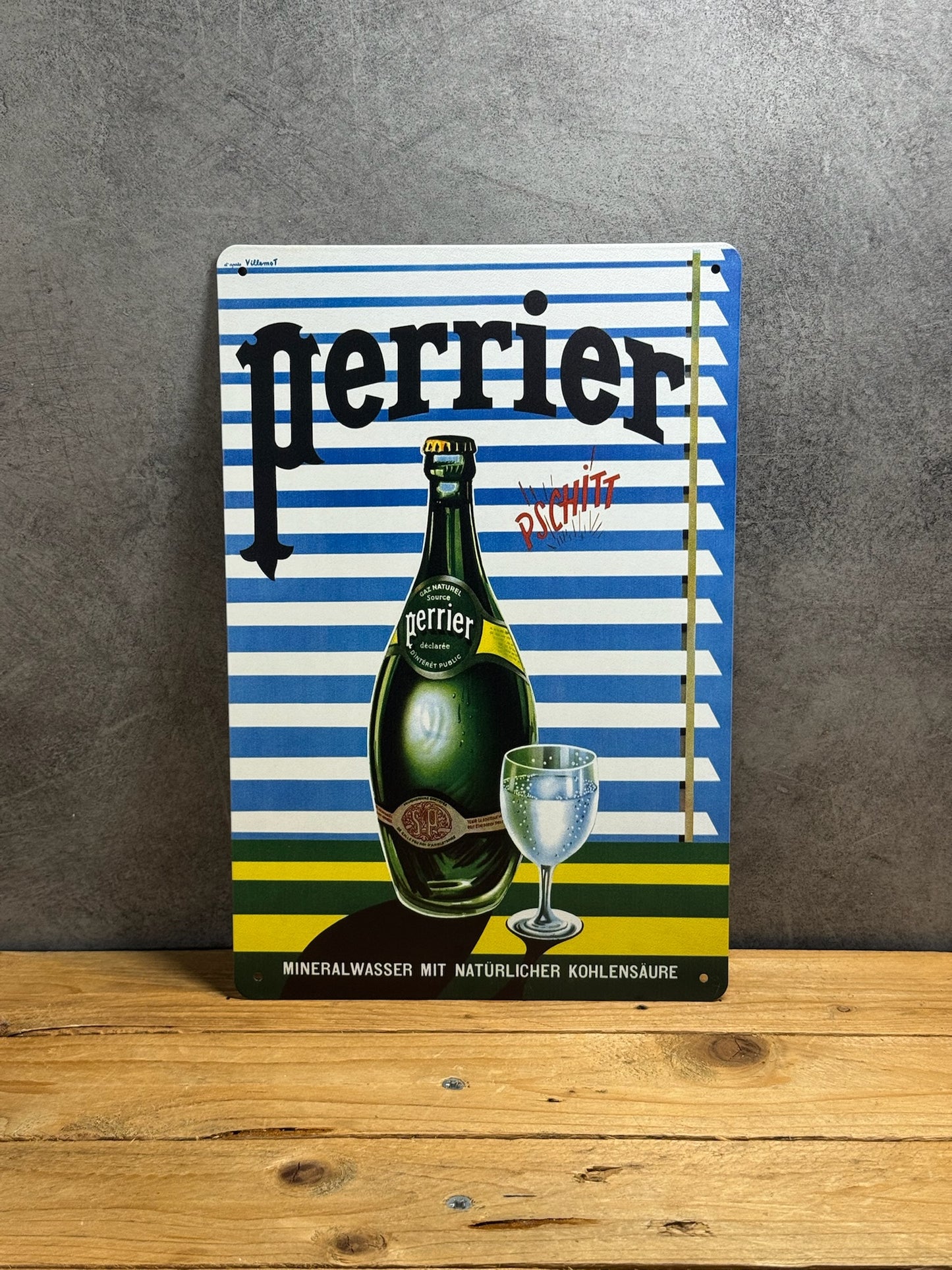 Plaque métal Perrier 960