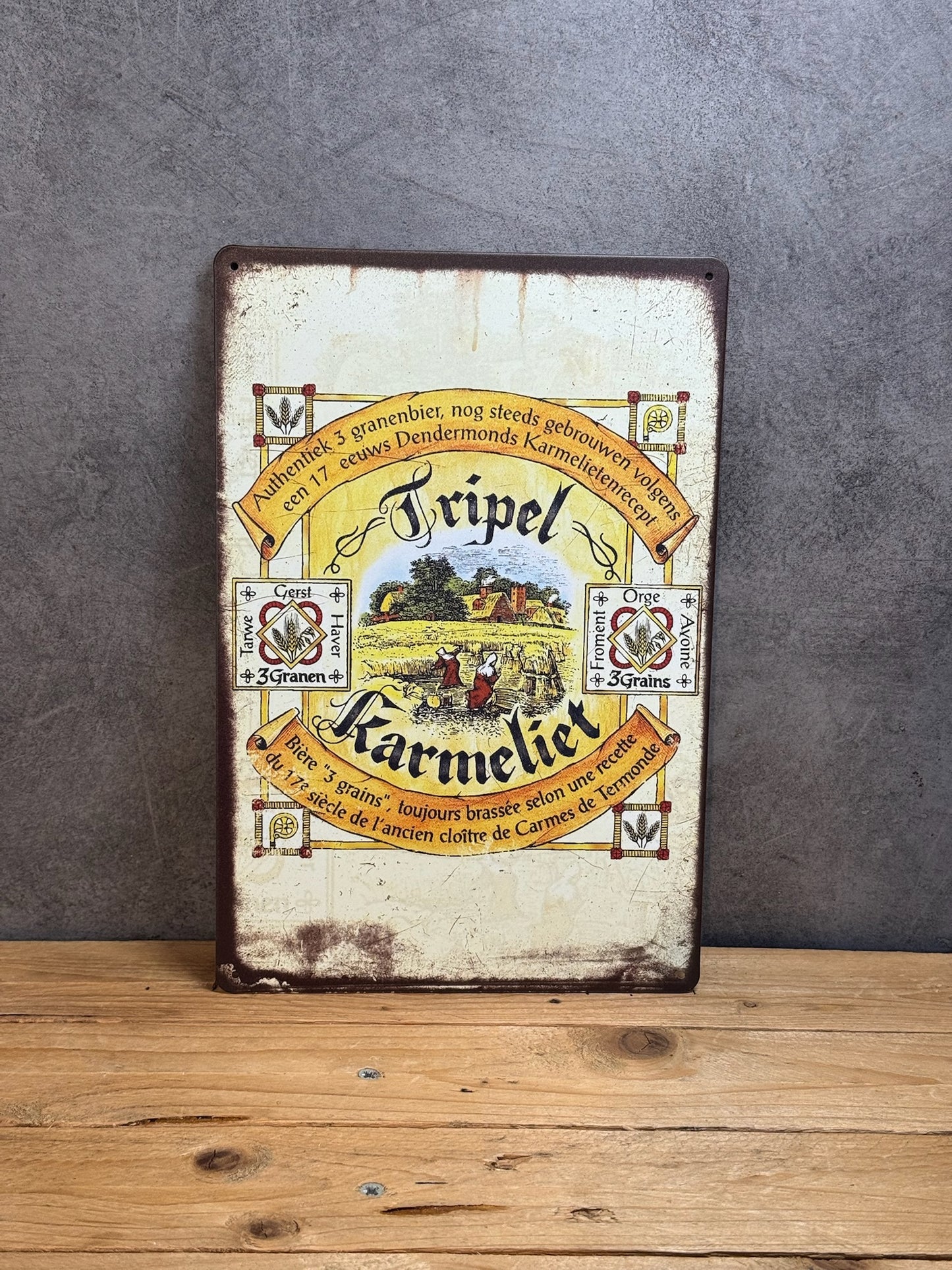 Plaque métal Triple Karmeliet 419