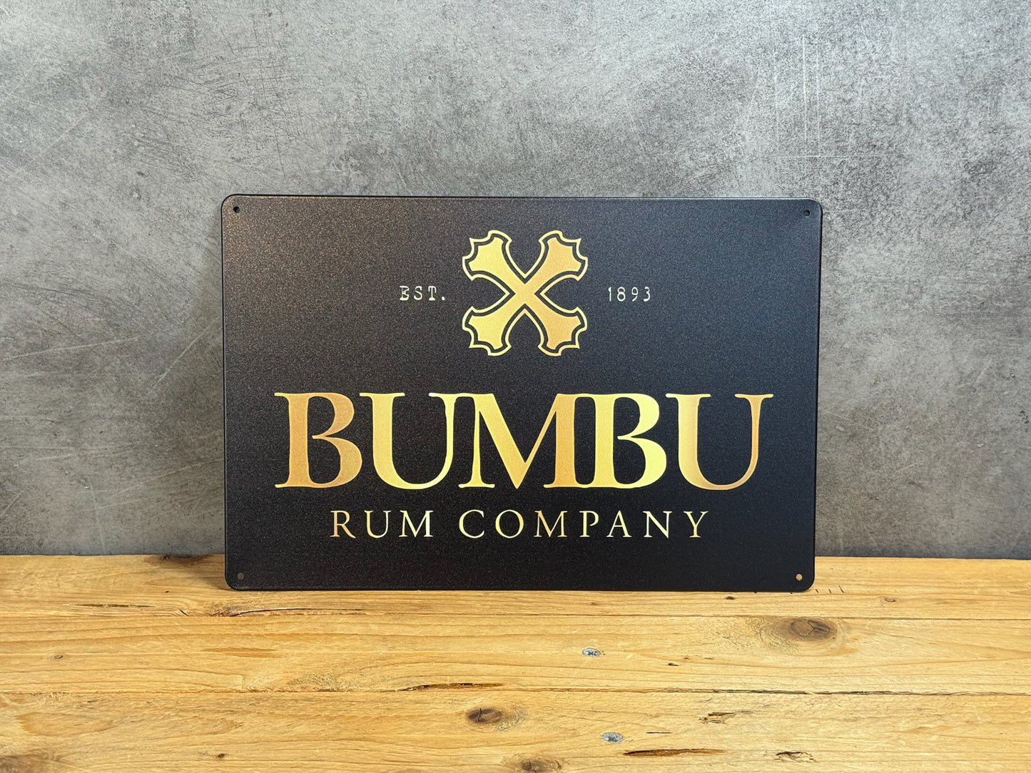 Plaque métal Rhum Bumbu 010