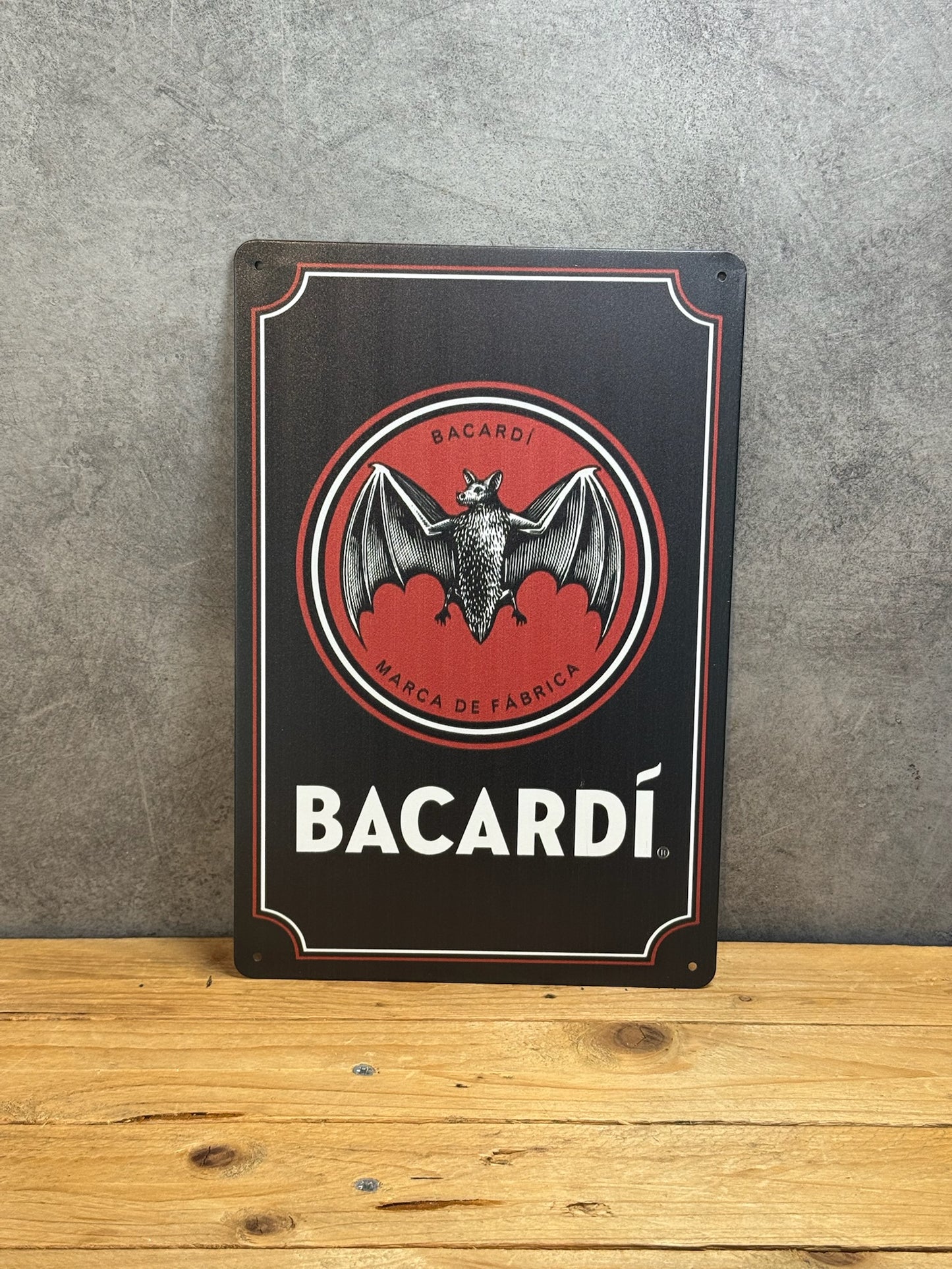 Plaque métal Bacardi 091