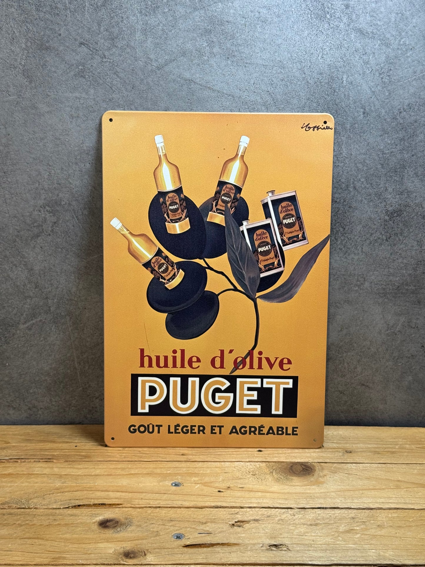 Plaque métal Huile d’Olive Puget 054