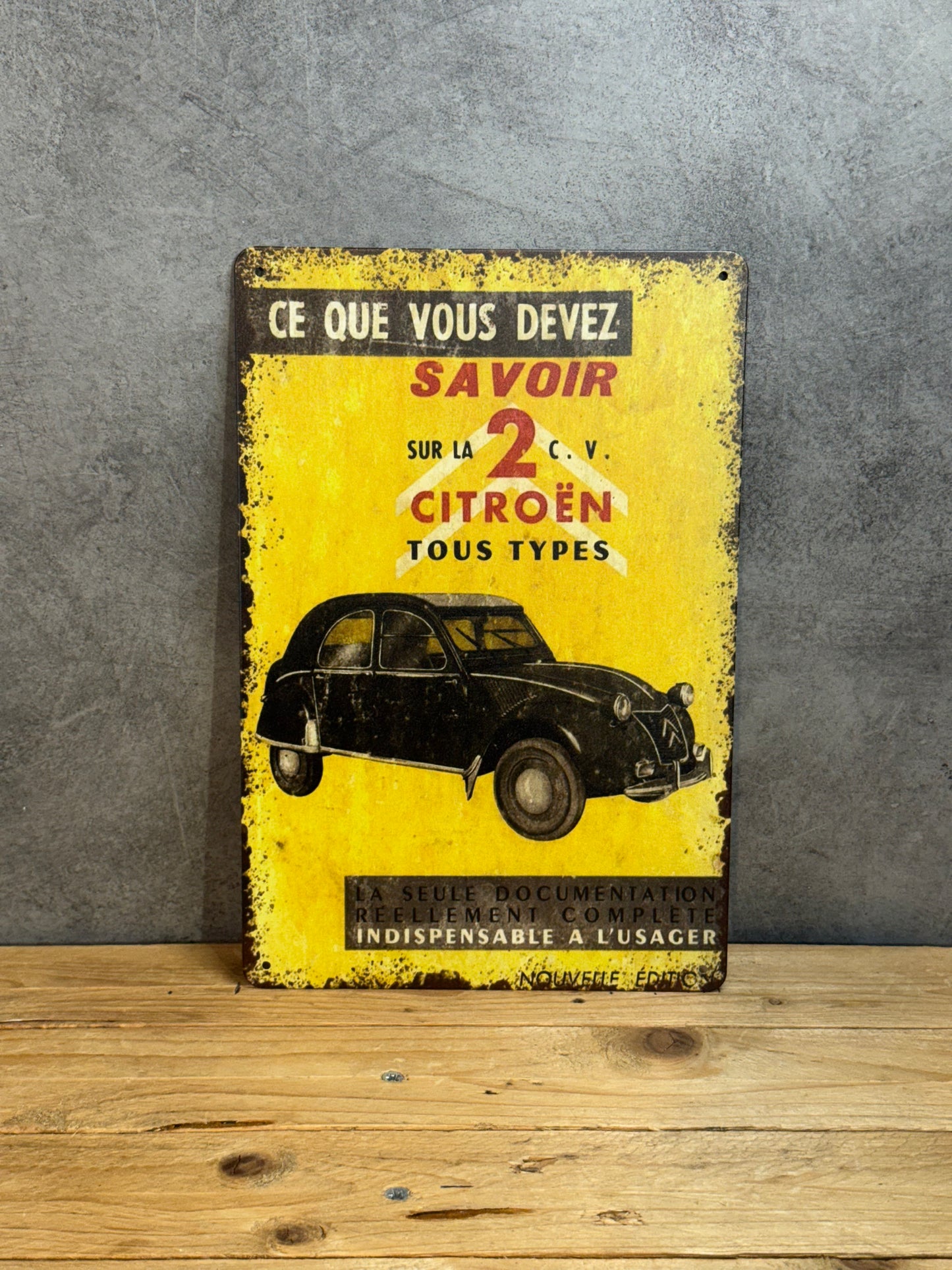 Plaque métal Citroën 2cv 379