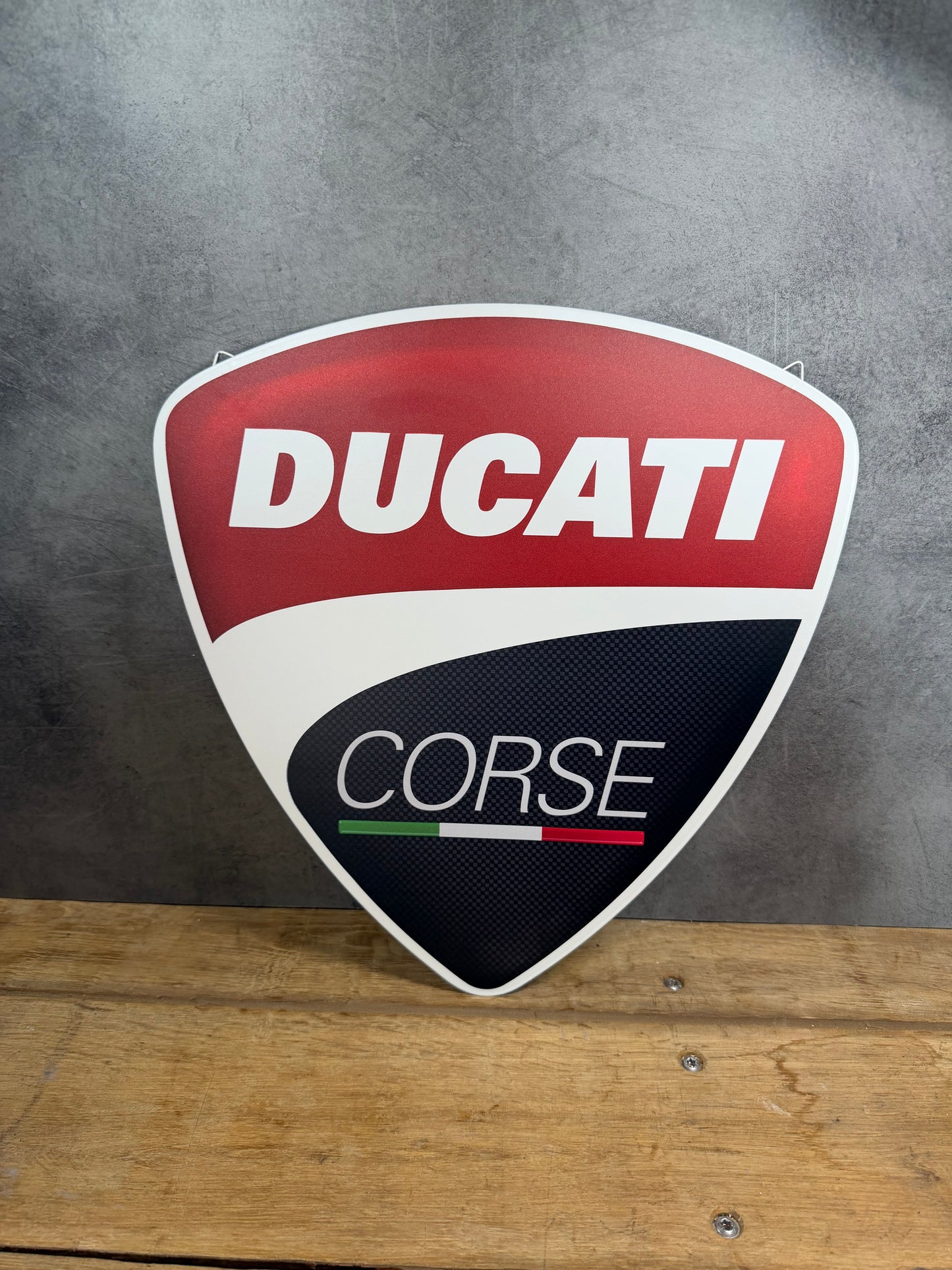 Plaque métal Logo Ducati 38x40cm