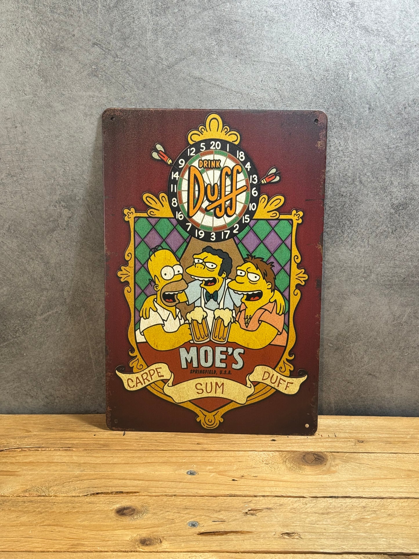 Plaque métal Simpson Duff Moes 156