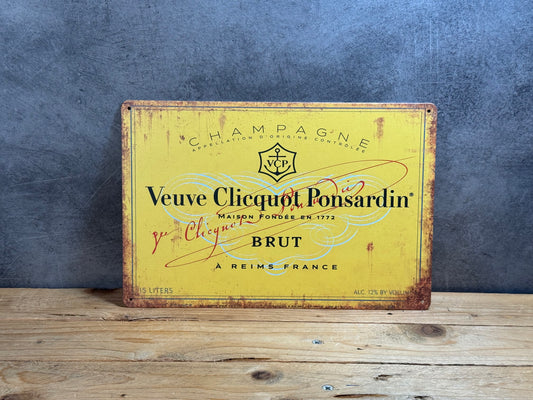 Plaque métal Veuve Clicquot 202