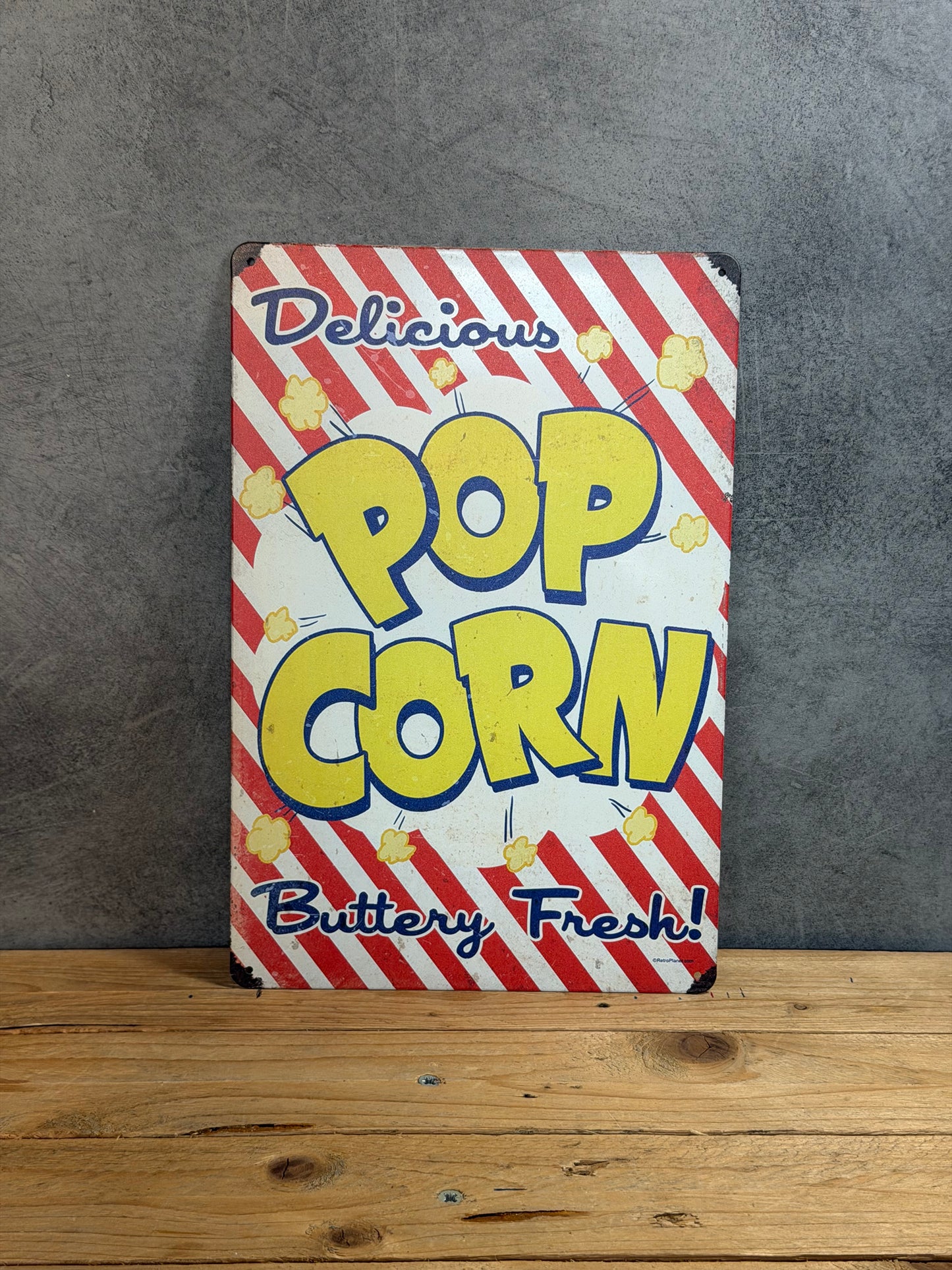 Plaque métal Pop Corn 412