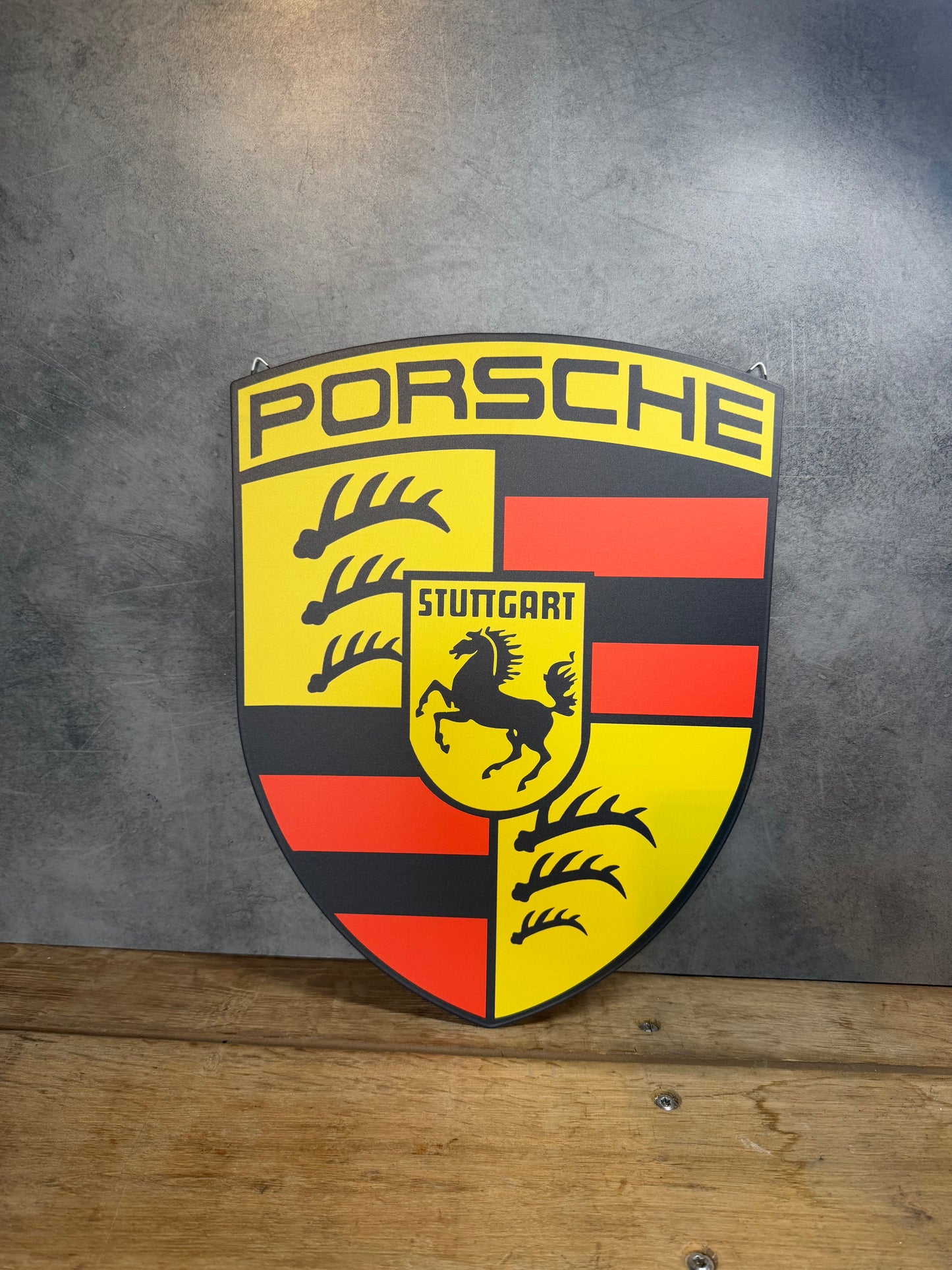 Plaque métal Logo Porsche 30x40cm