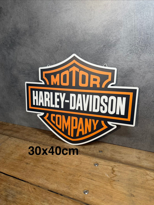 Plaque métal Logo Harley Davidson 30x40cm