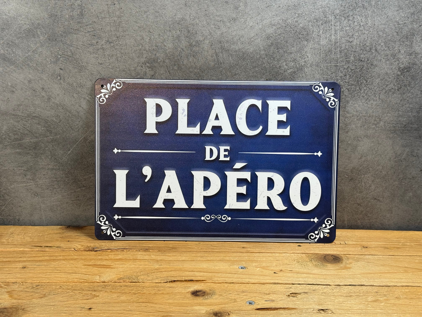Plaque métal Place Apéro 620