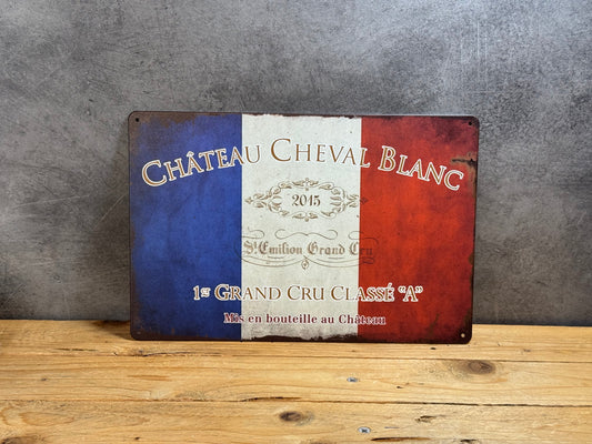 Plaque métal Château Cheval Blanc 212