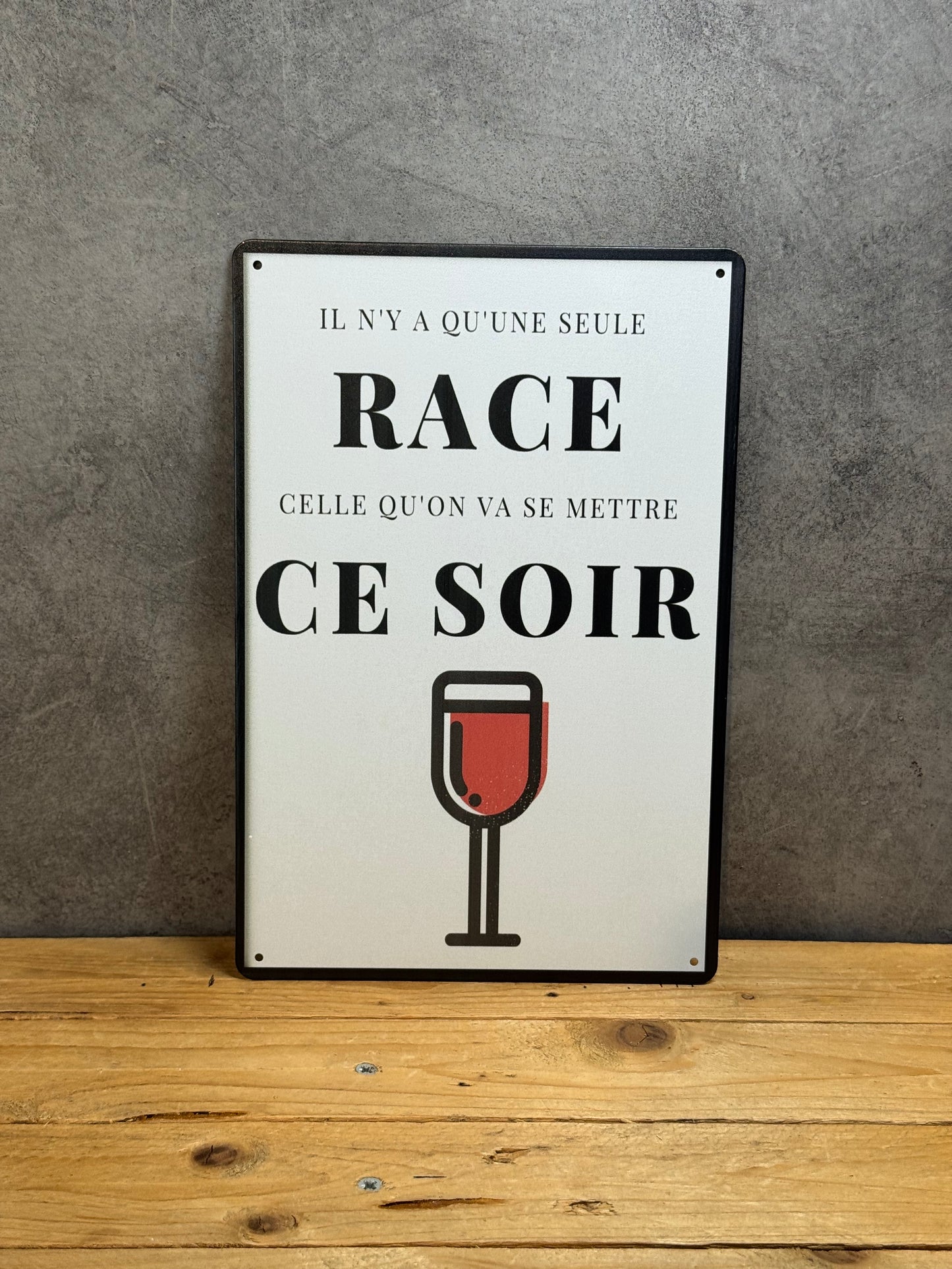 Plaque métal Citation Alcool Race 950