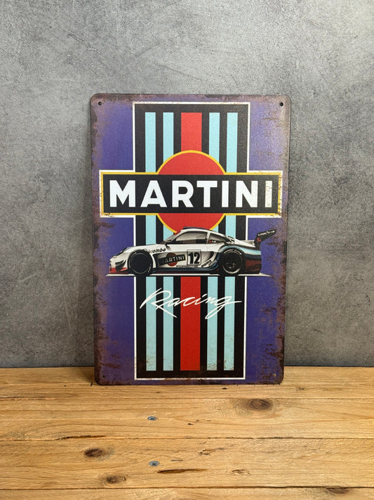 Plaque métal Martini Porsche 608