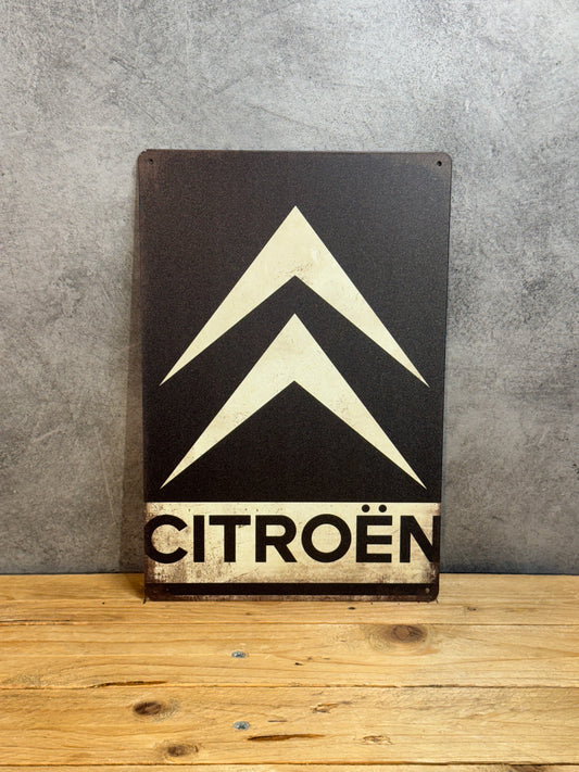Plaque métal Logo Citroën