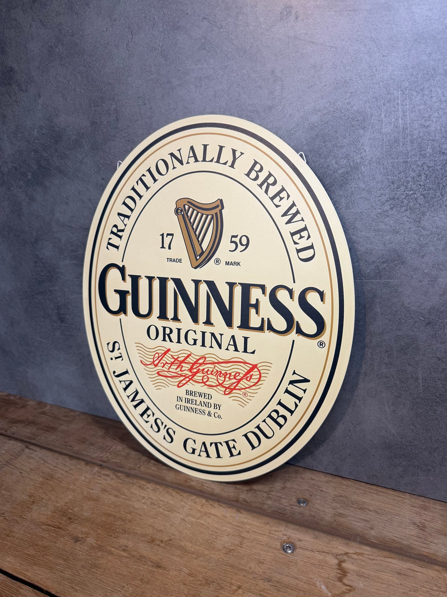 Plaque métal Logo Guinness 30x40cm