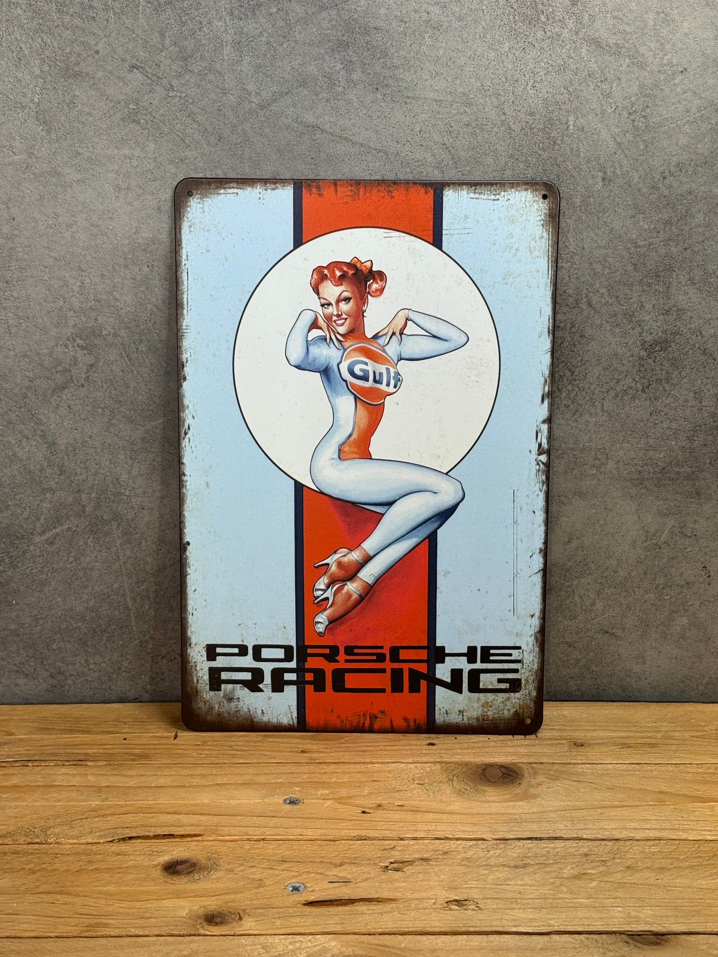 Plaque métal Gulf Porsche 288