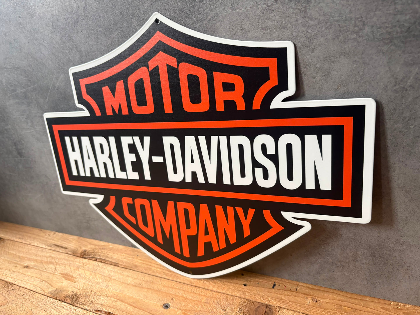 Plaque métal Logo Harley Davidson 30x40cm