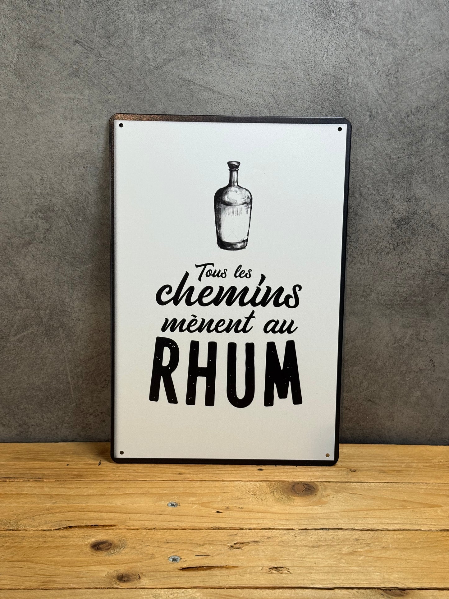Plaque métal Citation Rhum 955