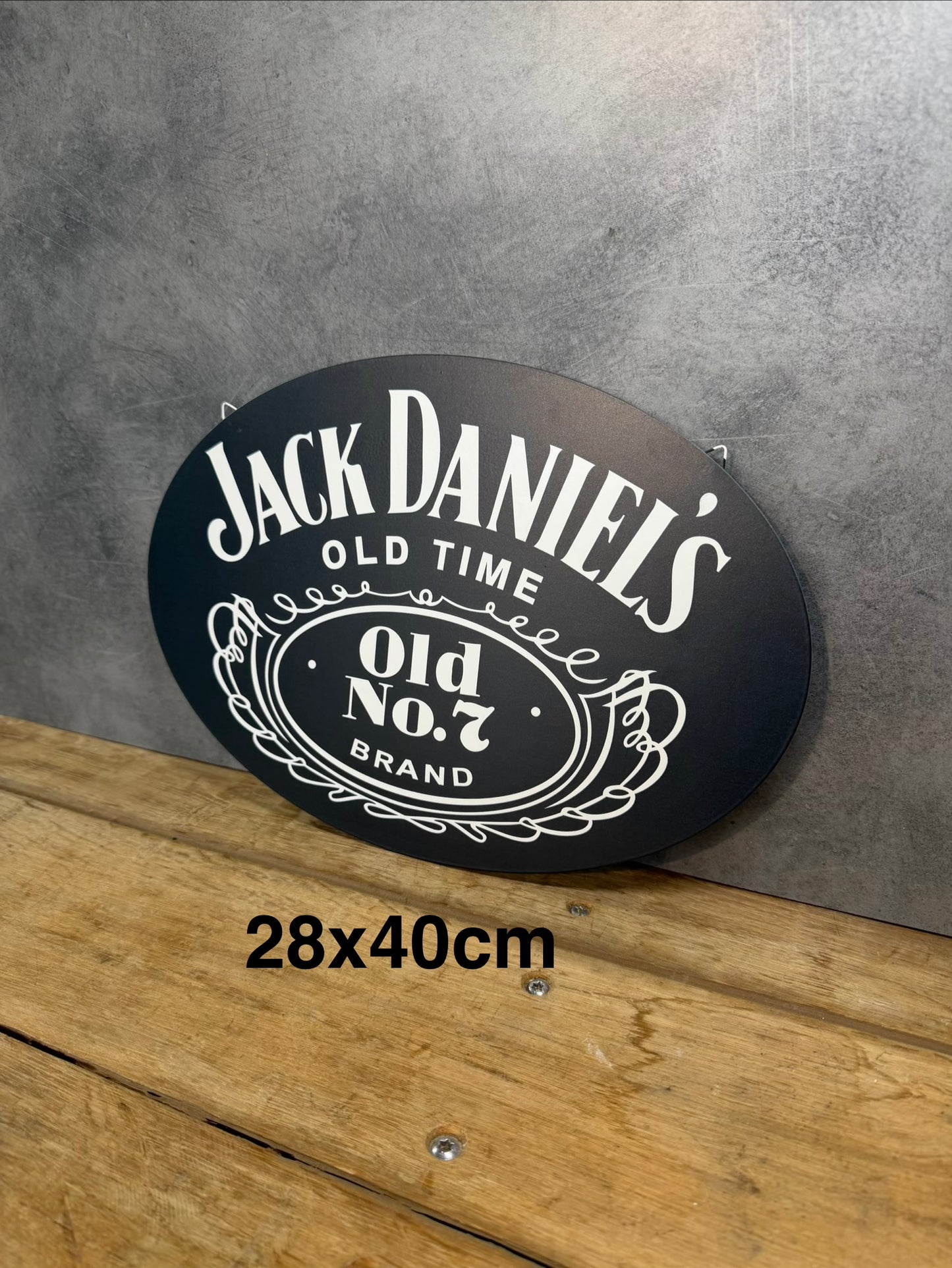 Plaque métal Logo Jack Daniels 30x40cm