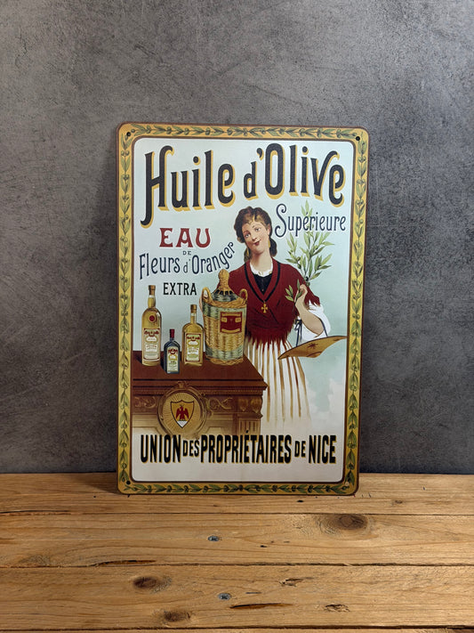 Plaque métal Huile d’olive 315