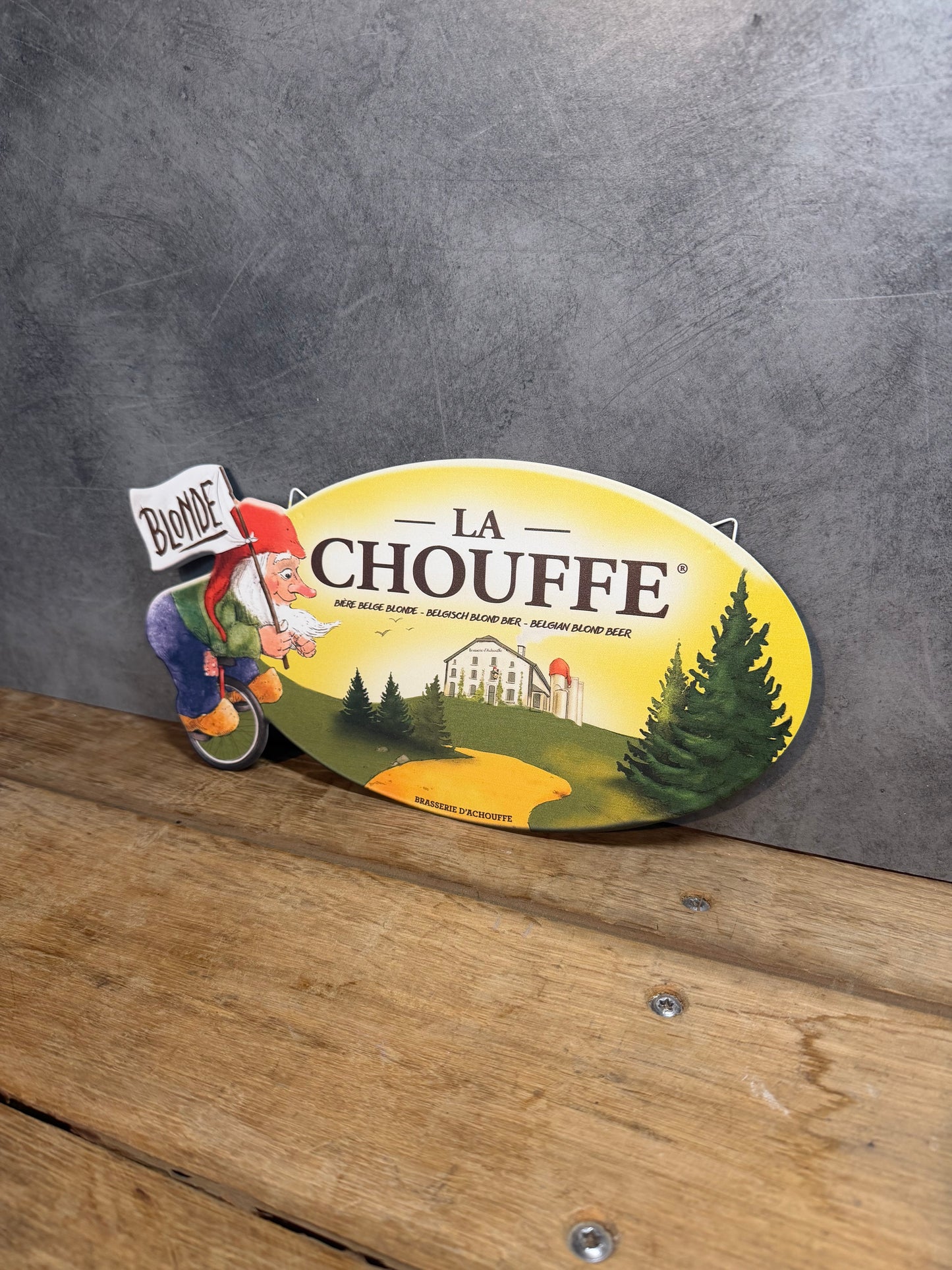 Plaque métal Logo Chouffe 17x35cm
