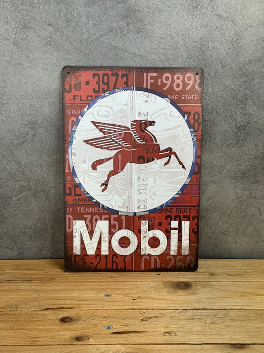 Plaque métal Mobil 844