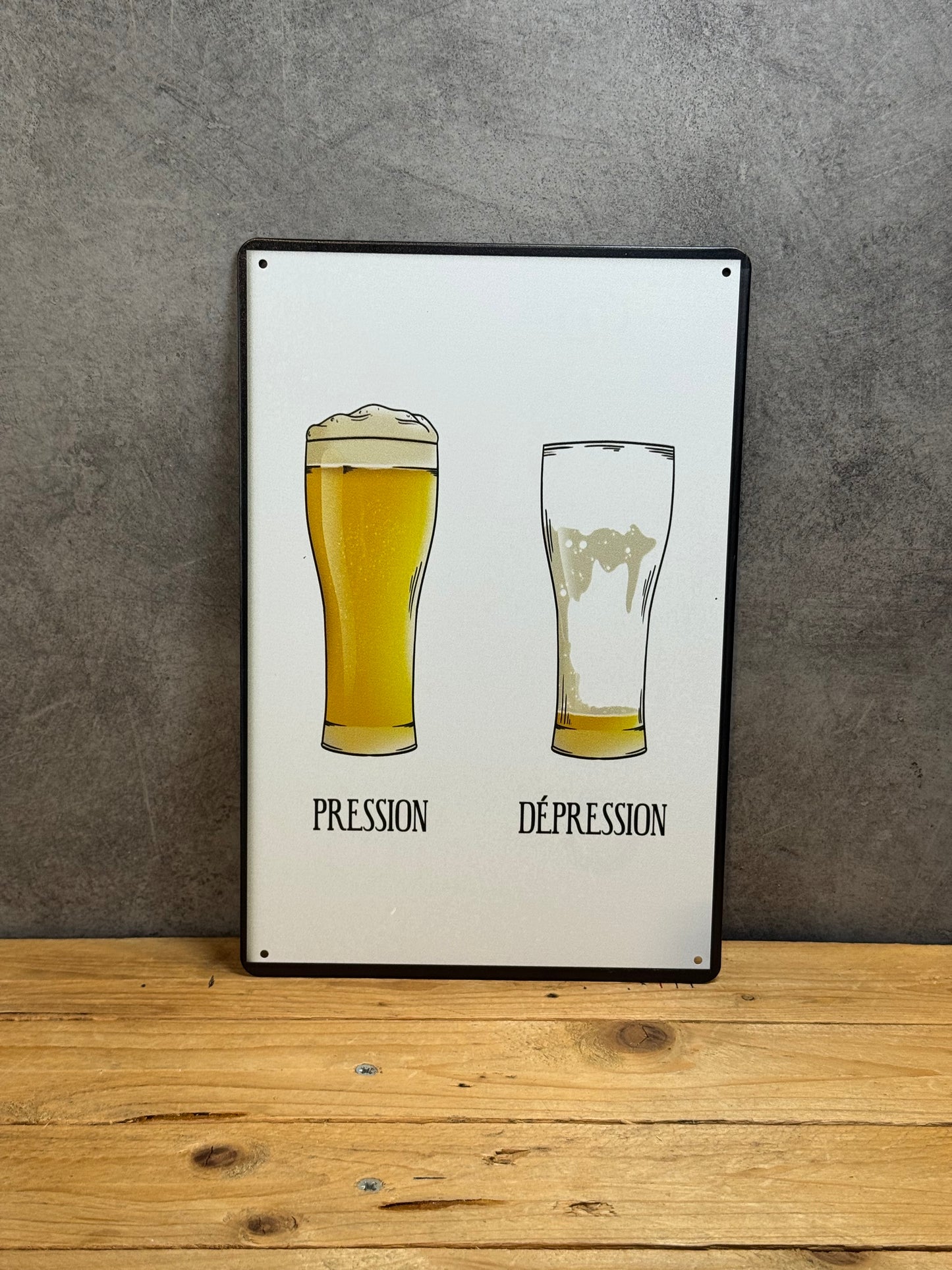 Plaque métal Citation bière 953