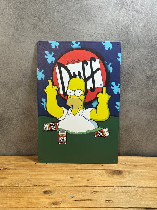 Plaque métal Homer Simpson 114