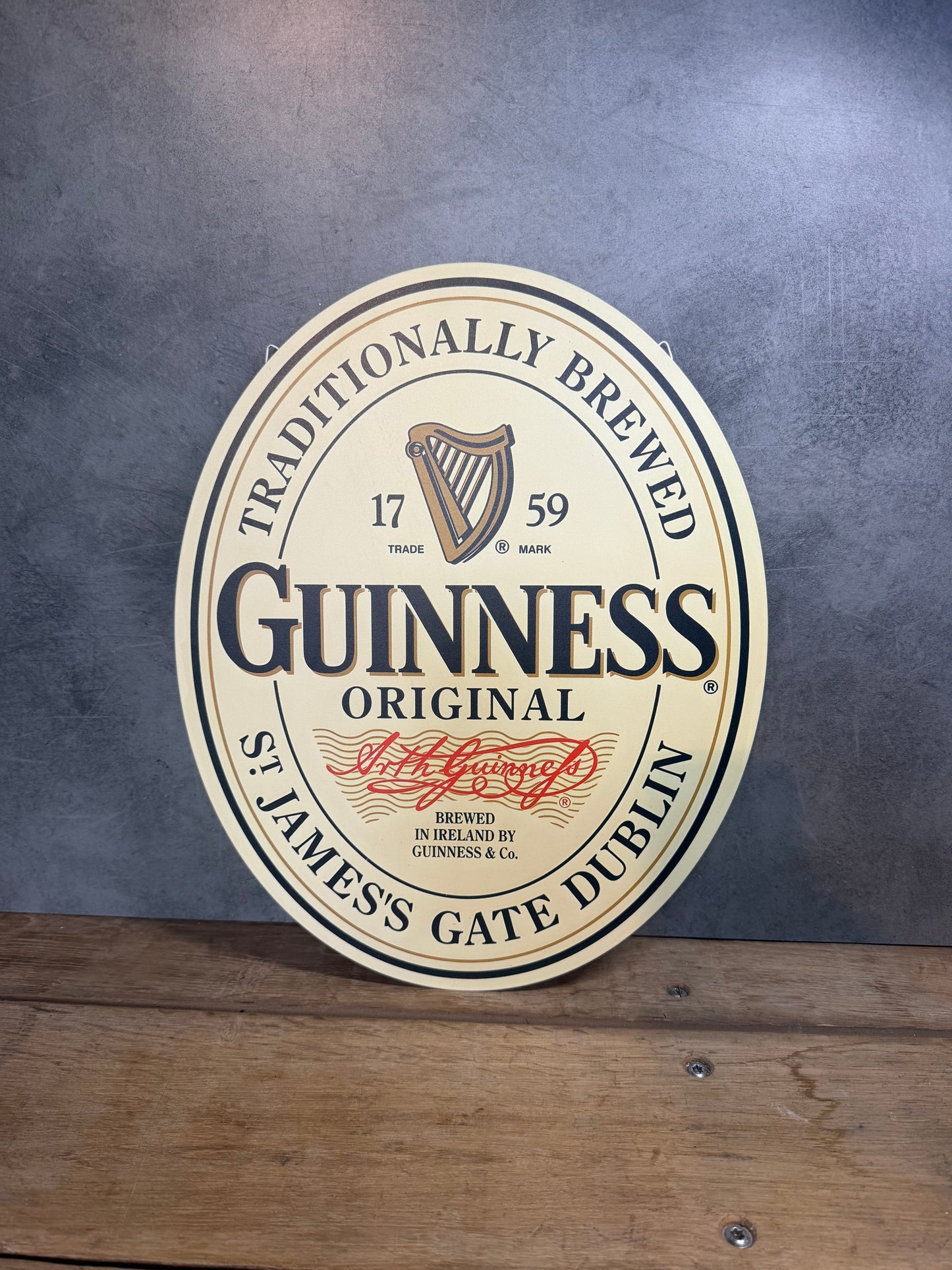 Plaque métal Logo Guinness 30x40cm