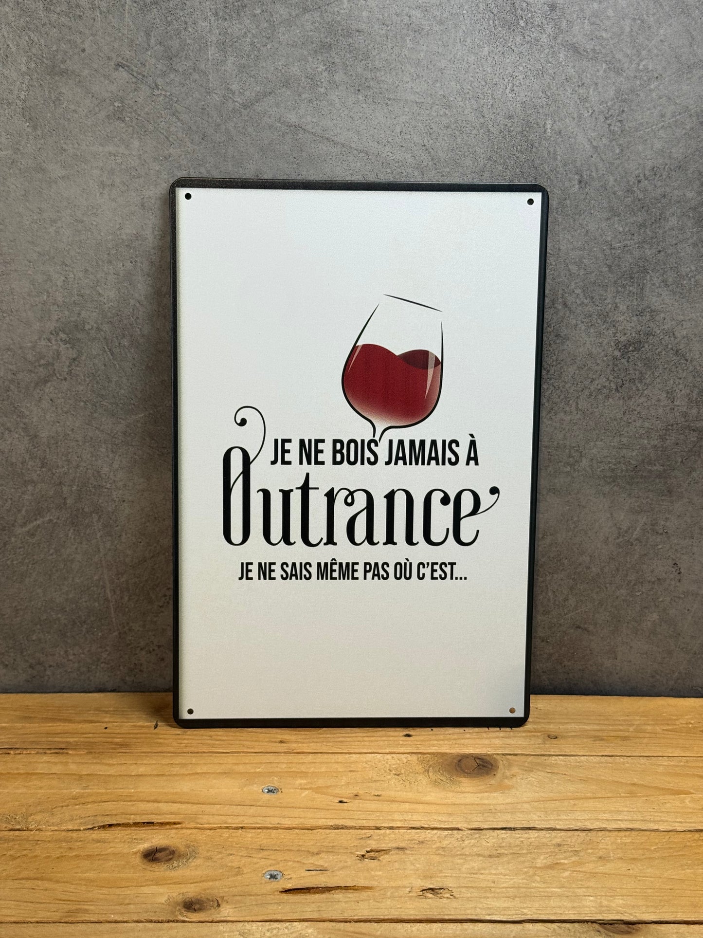 Plaque métal Citation Outrance 951