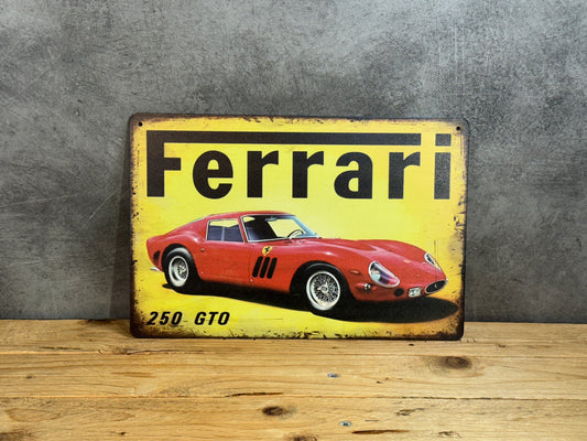 Plaque métal Ferrari GTO 387