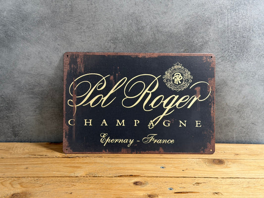 Plaque métal Pol Roger 222