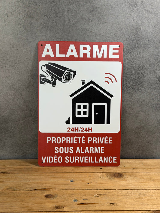Plaque métal Alarme 949