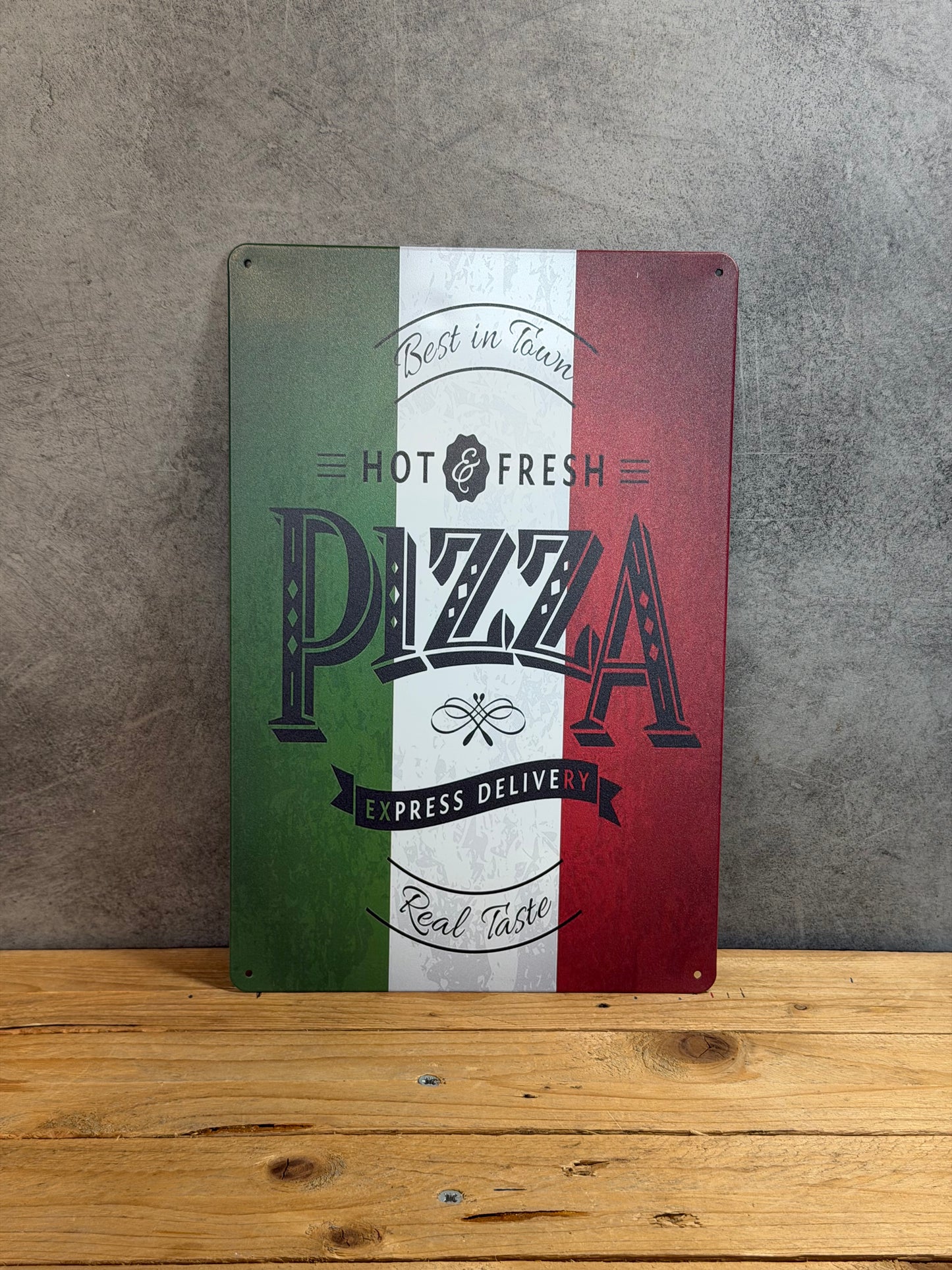 Plaque métal Pizza 920