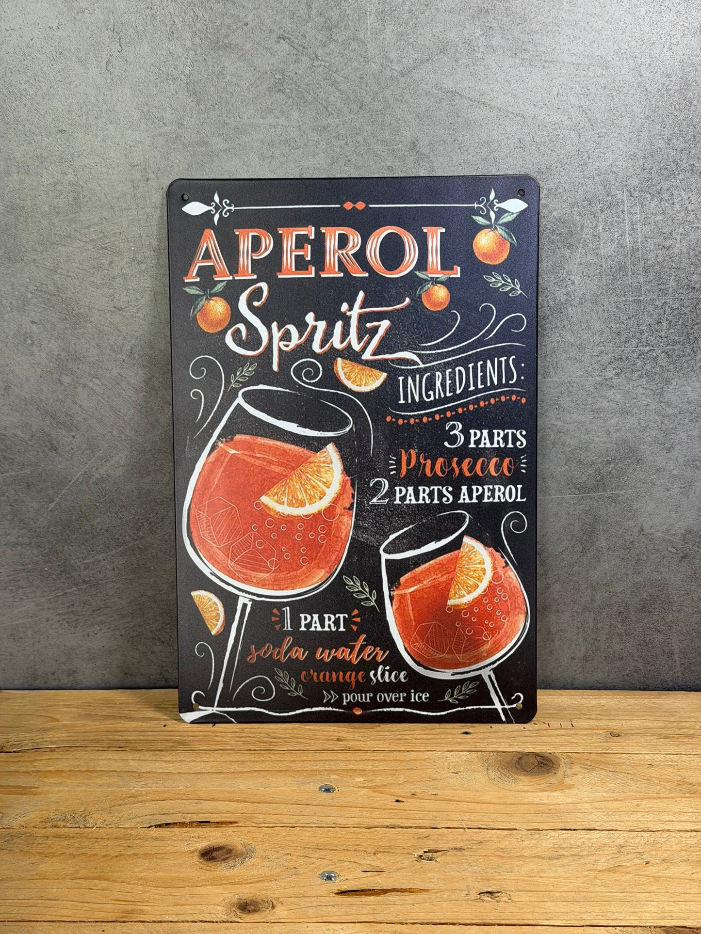 Plaque métal Aperol Spritz 019
