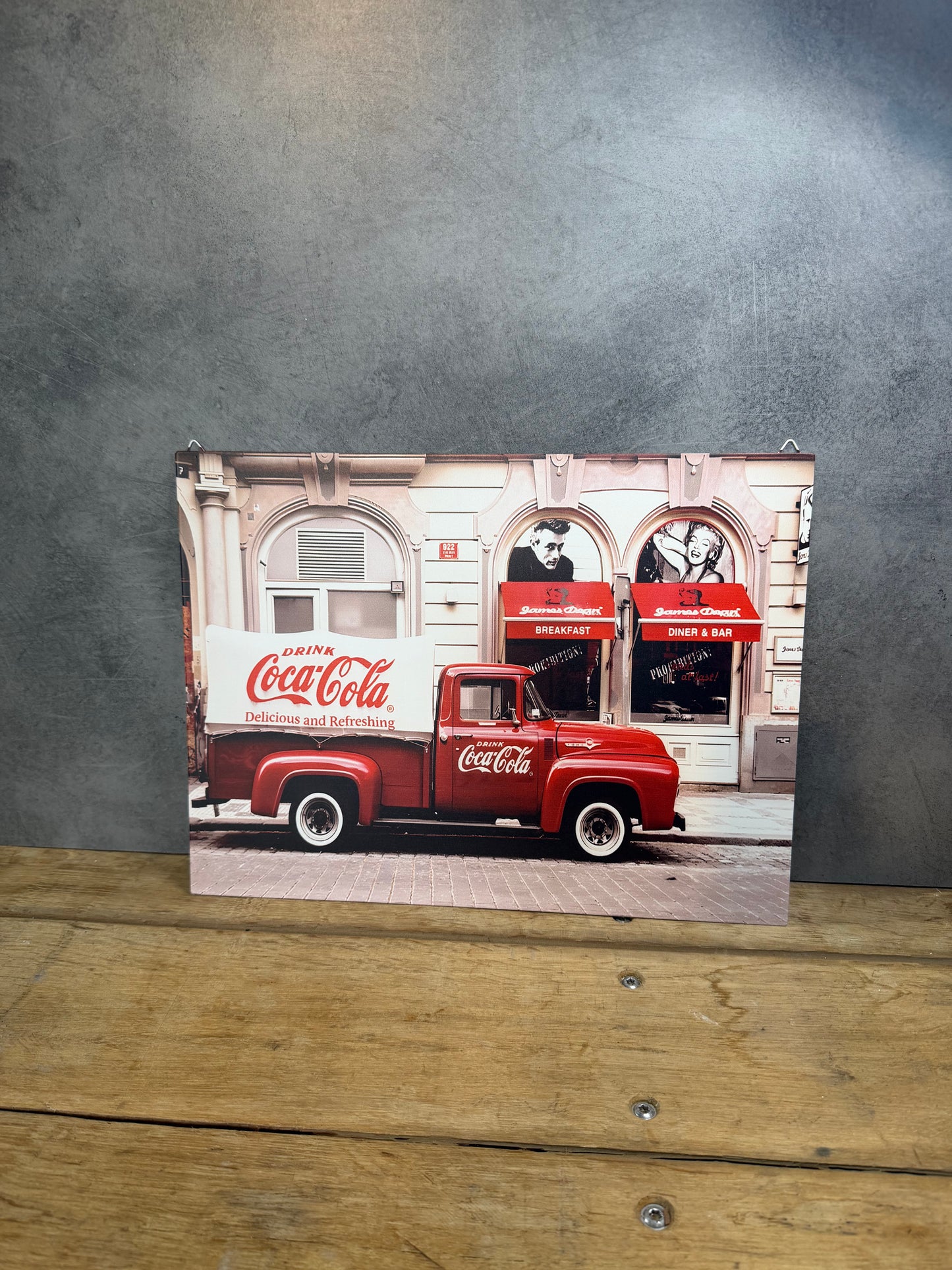 Plaque métal Logo Coca-Cola 30x40cm