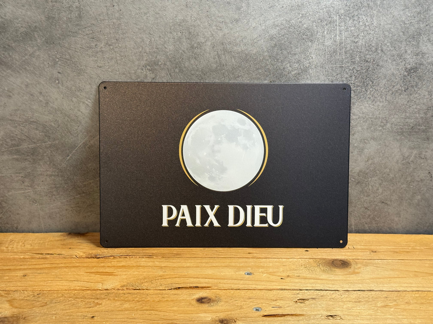 Plaque métal Paix Dieu 002