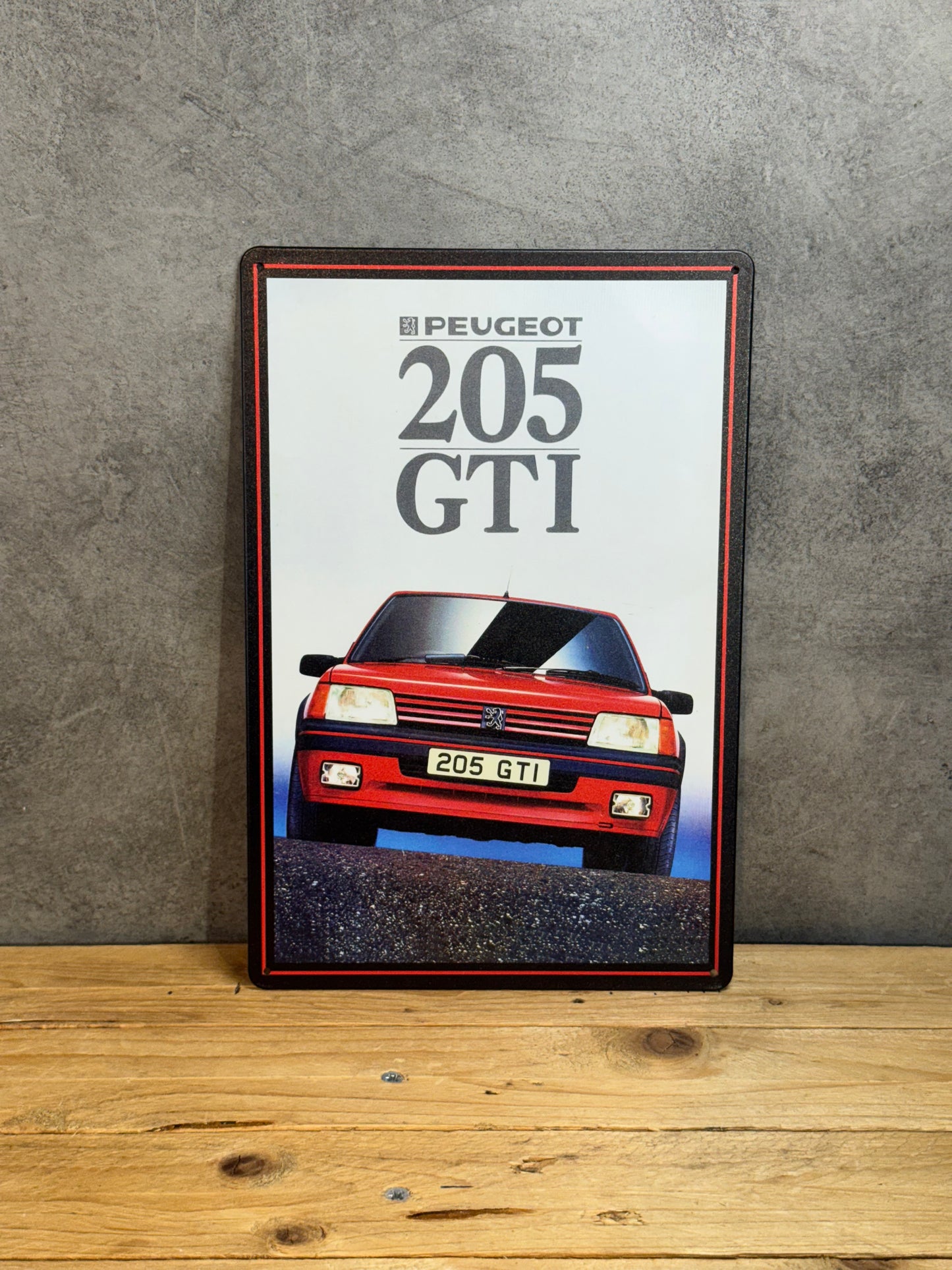 Plaque métal Peugeot 205 GTI 024