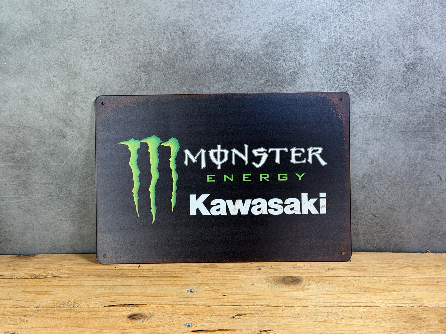 Plaque métal Moto Kawasaki Monster Energy 055